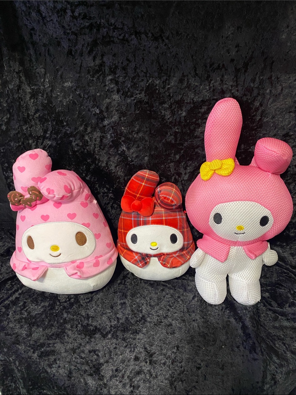 Sanrio My Melody Plush Trio - Pink, Red, White